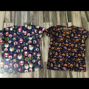 Christmas and Halloween Scrubs